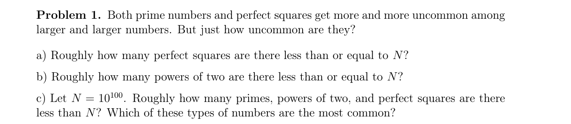 Solved Problem 1. Both prime numbers and perfect squares get | Chegg.com