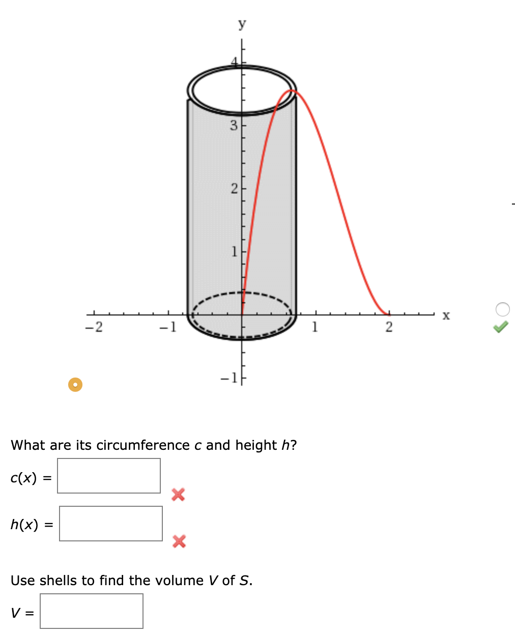 Typical Approximating Shell Solved Let S be the solid obtained by rotating the | Chegg.com