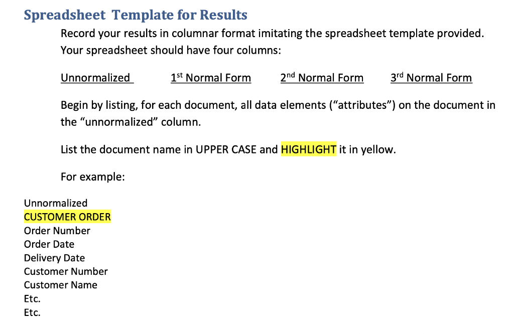 Solved DATABASE Normalization Data Normalization After | Chegg.com