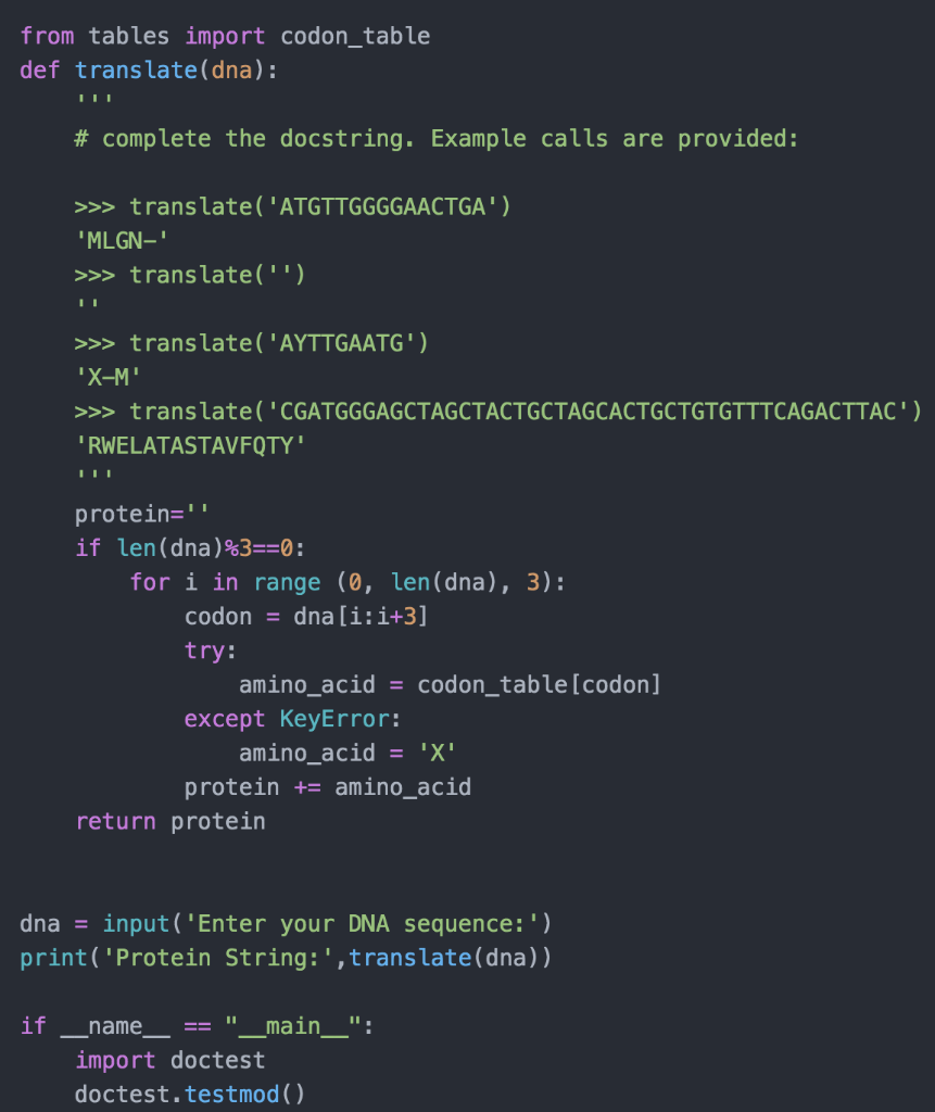 Solved 3 reading frames EDITED - The script that I attached | Chegg.com