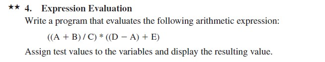 ** 4. Expression Evaluation Write a program that | Chegg.com