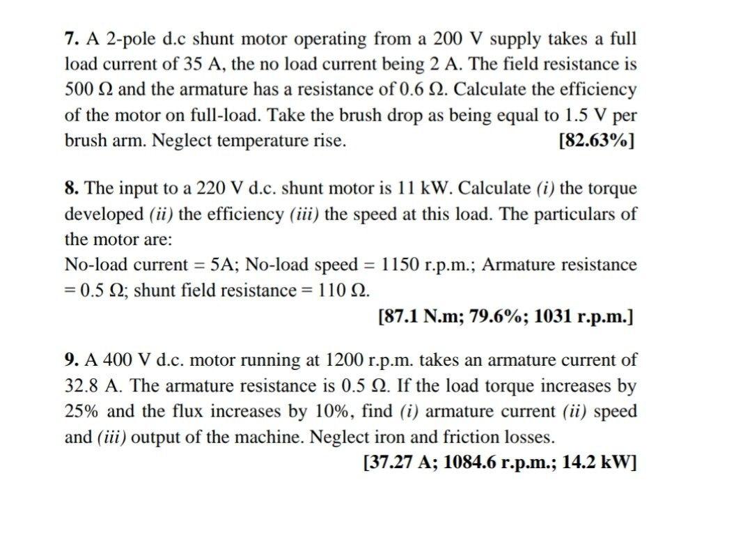 What Is The Full Load Current Of A 500 Volt Dc 20 Horsepower Motor