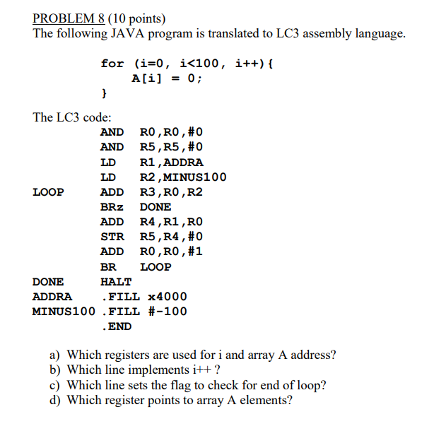 Solved PROBLEM 8 (10 points) The following JAVA program is | Chegg.com