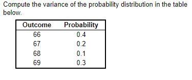 Solved Compute the variance of the probability distribution | Chegg.com