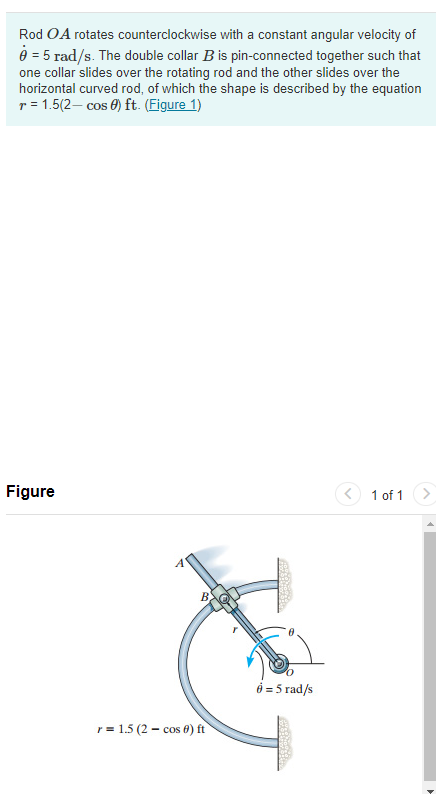 Solved Rod O A rotates counterclockwise with a constant | Chegg.com