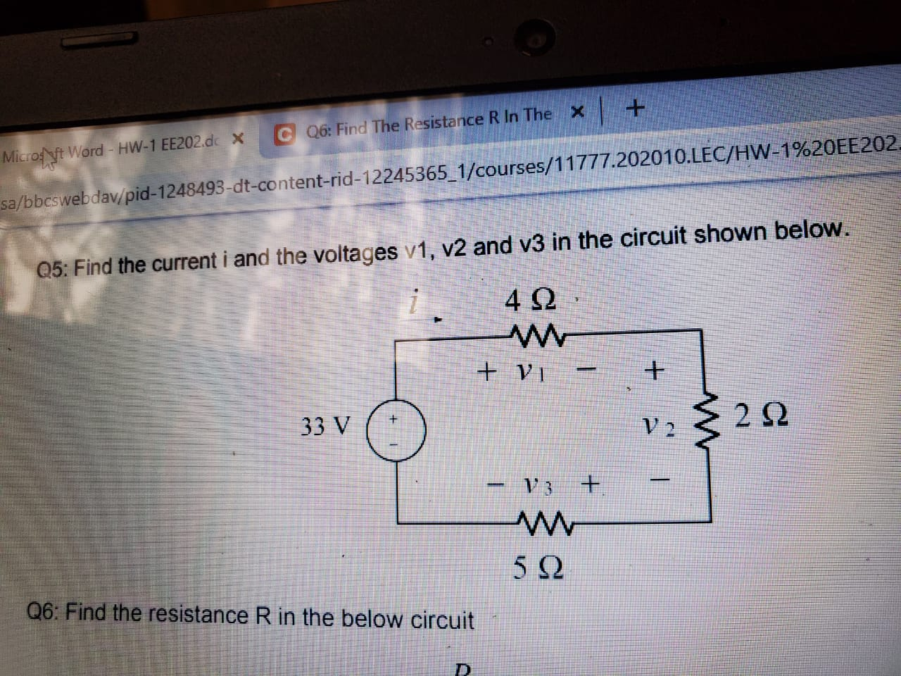 Solved Q6: Find The Resistance R In The X + Microsoft Word - | Chegg.com