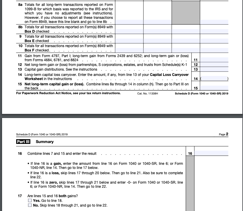 Tax project. Can you help me fill out Schedule D for | Chegg.com