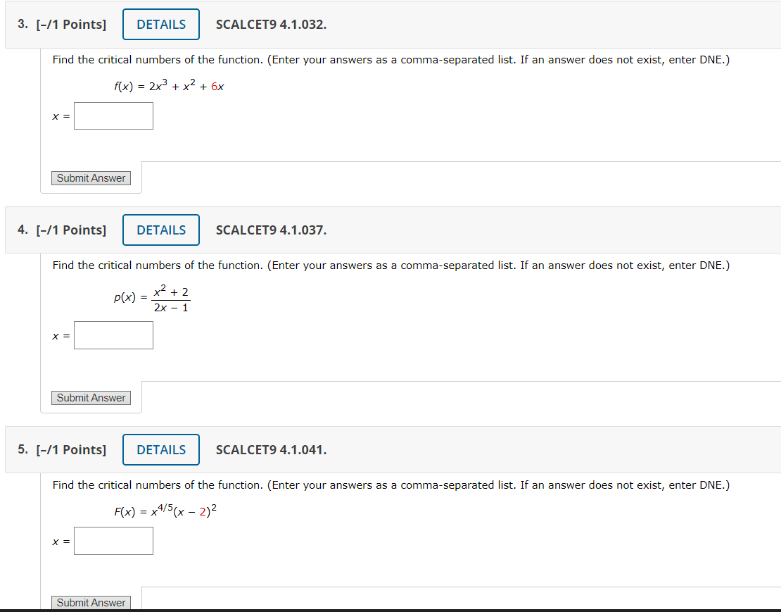 Solved Please Answer Question 3,4, ﻿and 5:[-/1 | Chegg.com