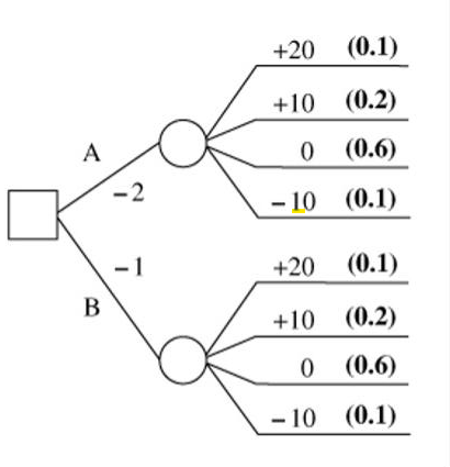 Solve the following decision tree and create risk | Chegg.com