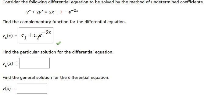 Solved Consider the following differential equation to be | Chegg.com