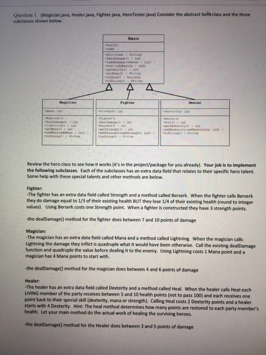 Hero health name hero name string deal damage chegg