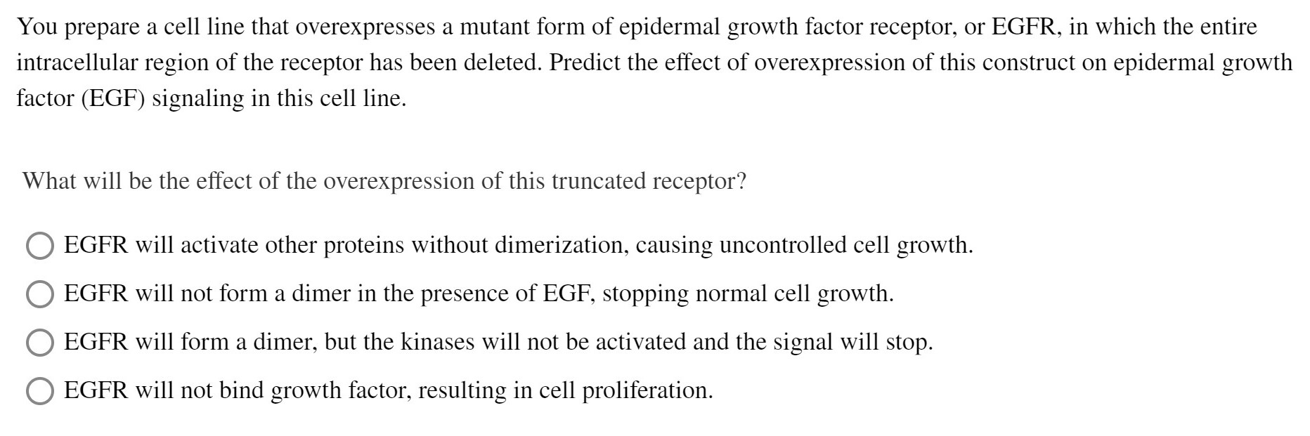 Solved You Prepare A Cell Line That Overexpresses A Mutant | Chegg.com