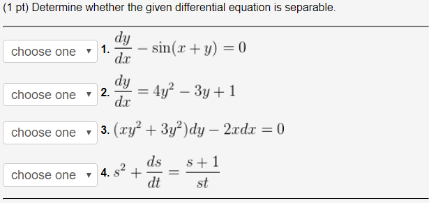 Solved 1 Pt Determine Whether The Given Differential