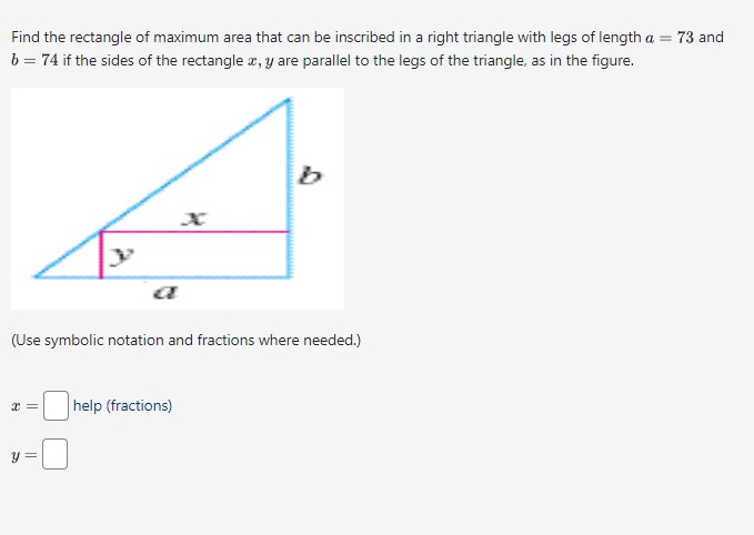Solved Find the rectangle of maximum area that can be | Chegg.com