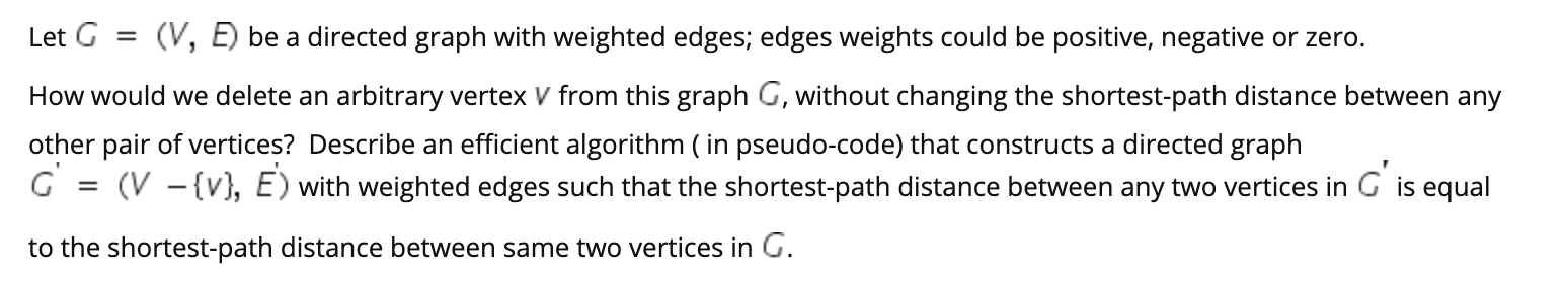 Let G = (V, E) be a directed graph with weighted | Chegg.com