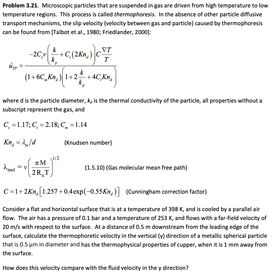 Problem 3.21. Microscopic particles that are | Chegg.com