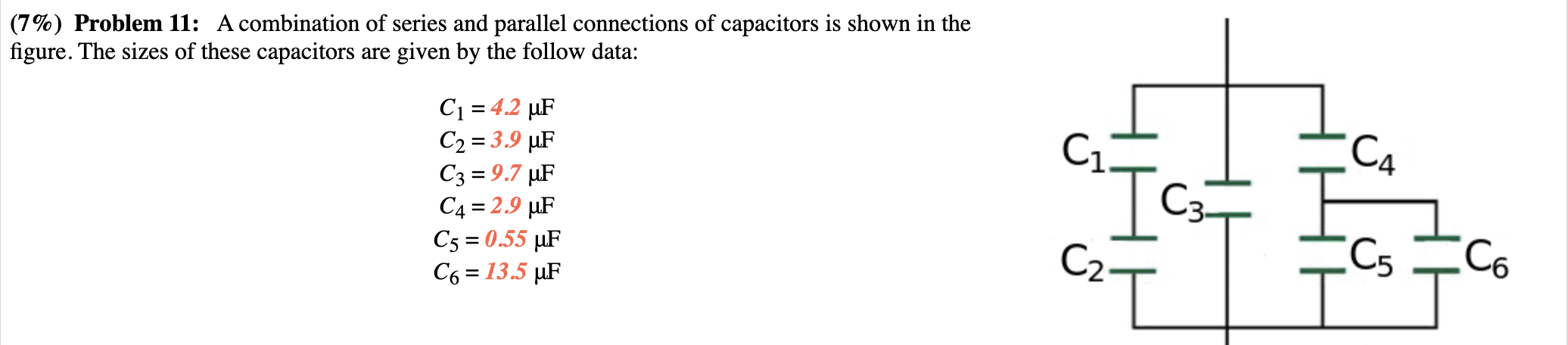 Solved a.) Express the total capacitance of this combination | Chegg.com