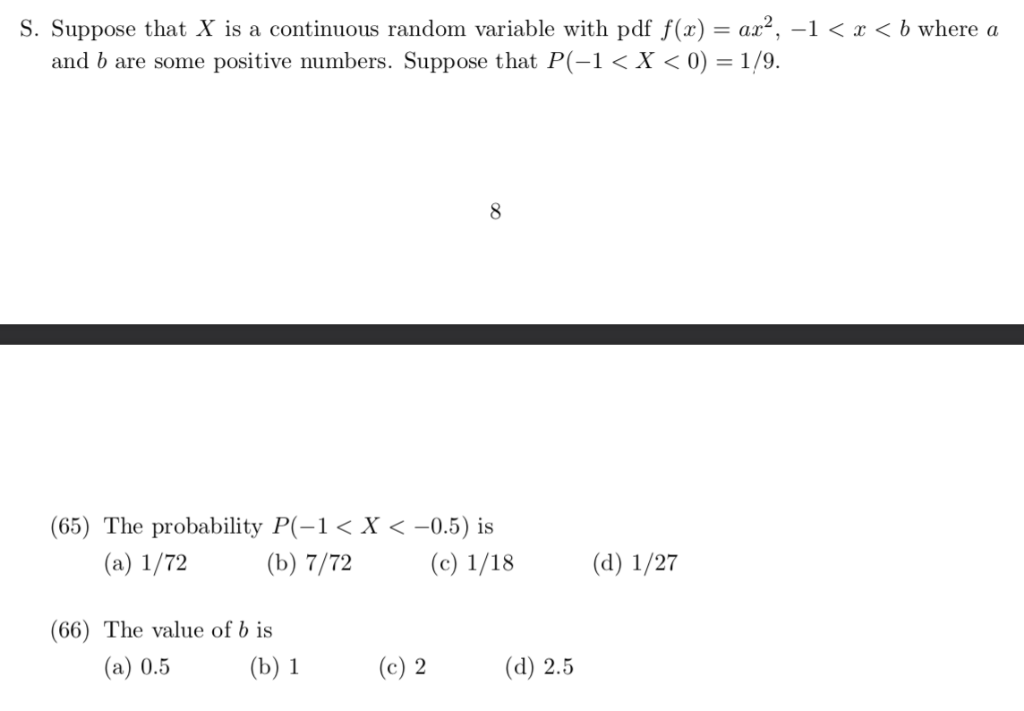 Solved S. Suppose that X is a continuous random variable | Chegg.com