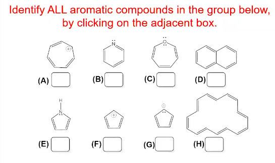 Solved Identify ALL aromatic compounds in the group below, | Chegg.com