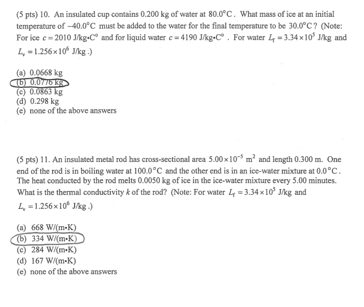 Solved 5 Pts 10 An Insulated Cup Contains 0 200 Kg Of Chegg Com