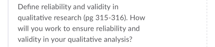 ensuring validity and reliability in quantitative research