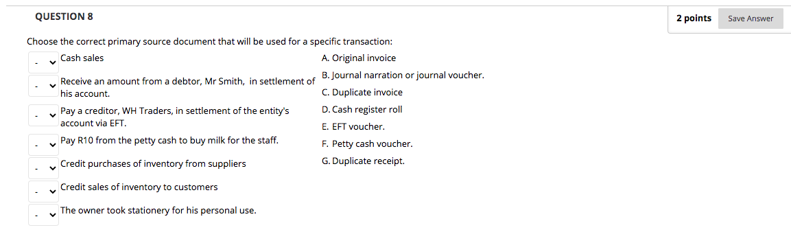 Solved QUESTION 8 2 points Save Answer V Choose the correct | Chegg.com