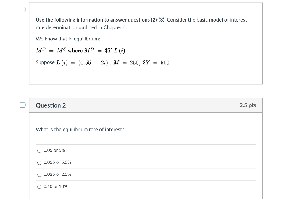 Solved Use The Following Information To Answer Questions | Chegg.com