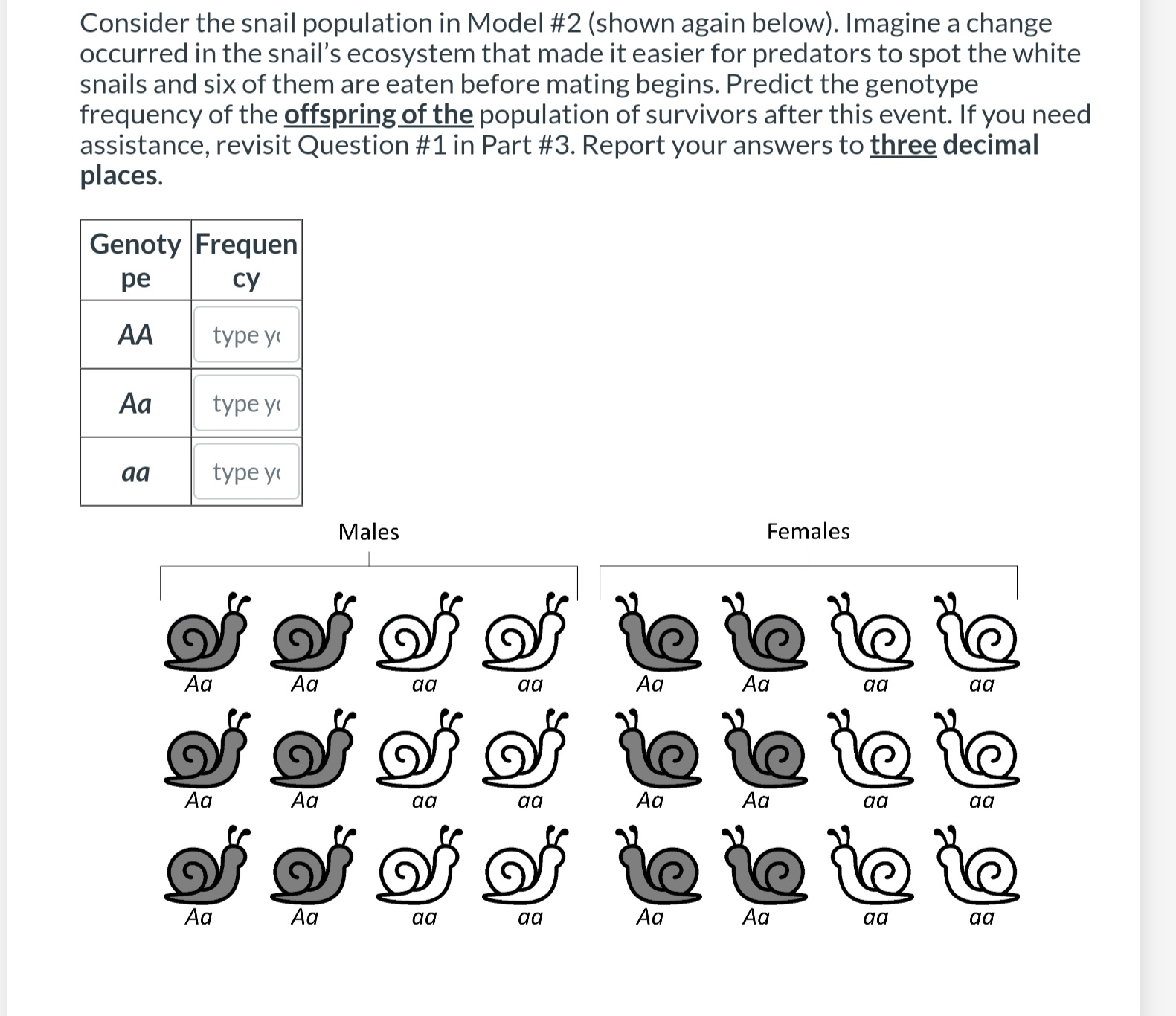 Solved Consider the snail population in Model \2 (shown