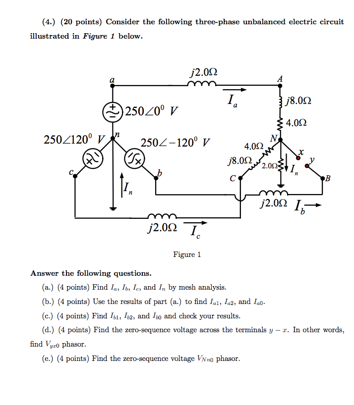 Solved (4.) (20 Points) Consider The Following Three-phase | Chegg.com