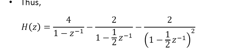 Solved Thus Hz1−z−14−1−21z−12−1−21z−122the Inverse Z 6562