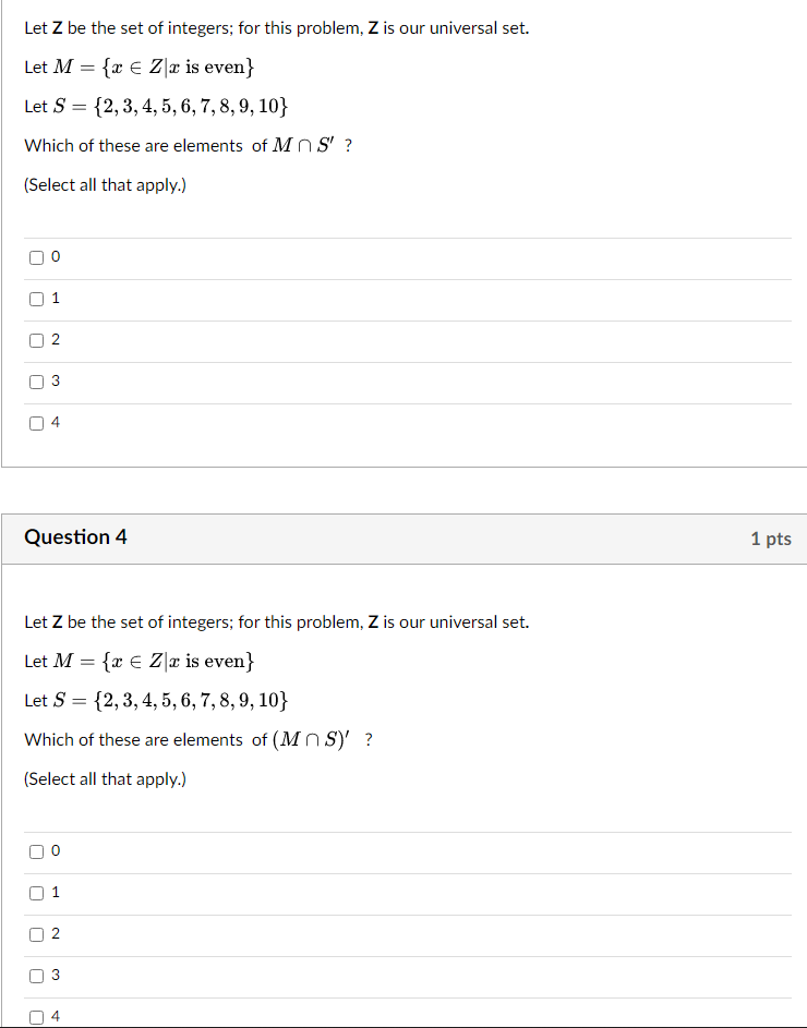 Solved Let Z be the set of integers; for this problem, Z is | Chegg.com