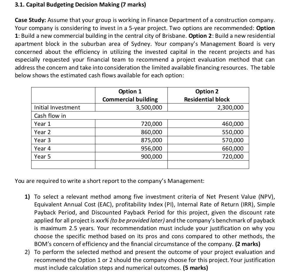 capital budgeting case study with solution pdf