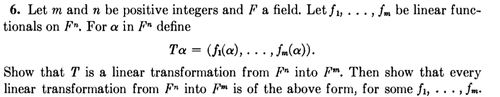 Let m and n be positive integers and F a field. Let | Chegg.com