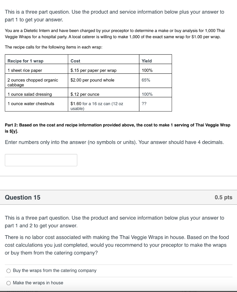 This is a three part question. Use the product and | Chegg.com