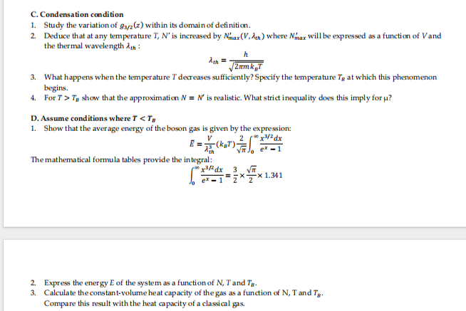 C. ﻿Condensation conditionStudy the variation of | Chegg.com