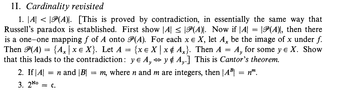 Solved 1I. Cardinality revisited|A|