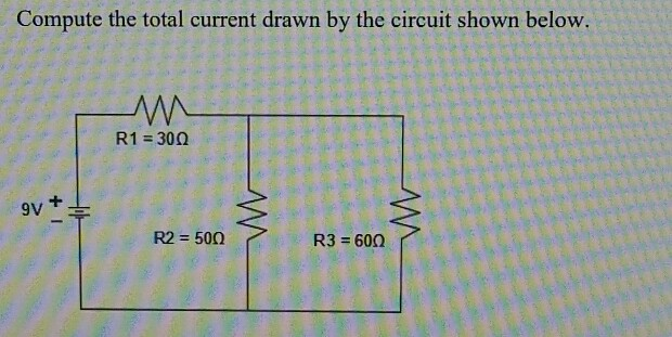 Solved Compute the total current drawn by the circuit shown | Chegg.com