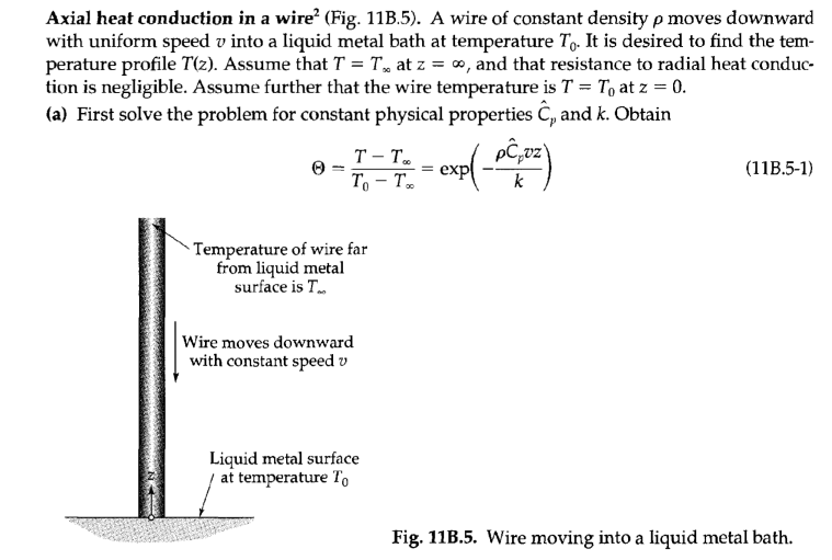 Solved Axial heat conduction in a wire’ (Fig. 113.5). A wire | Chegg.com