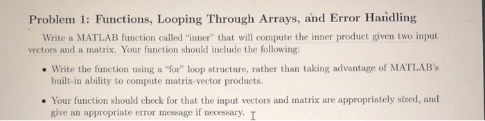 Solved Problem 1: Functions, Looping Through Arrays, and | Chegg.com