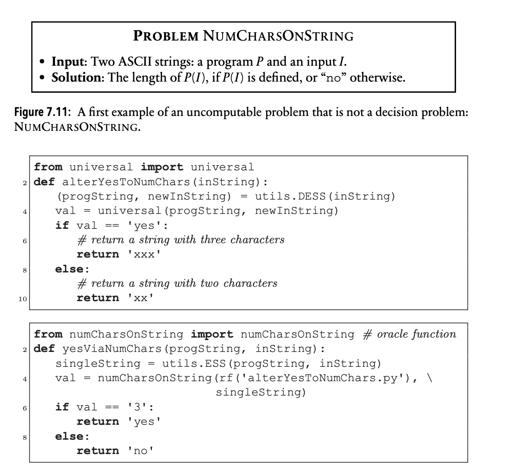 Solved 7.11 Consider our proof that NUMCHARSONSTRING is | Chegg.com