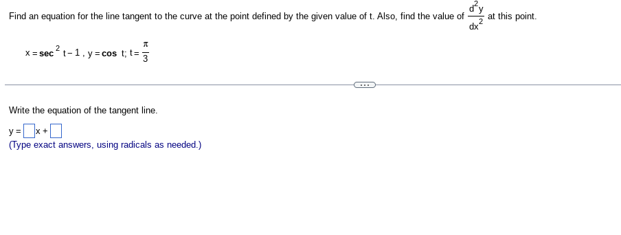 Solved Find an equation for the line tangent to the curve at | Chegg.com