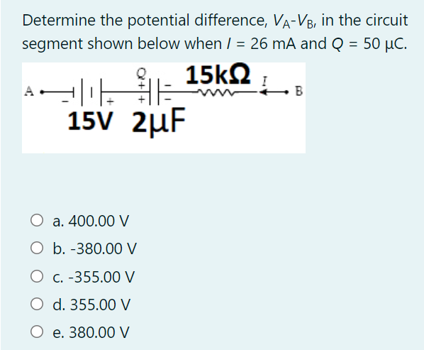 Solved Determine The Potential Difference, VA-VB, In The | Chegg.com