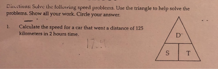 Speed Easy Problem Solved Ciuctions: Sulve the folluwing speed problems. Use | Chegg.com