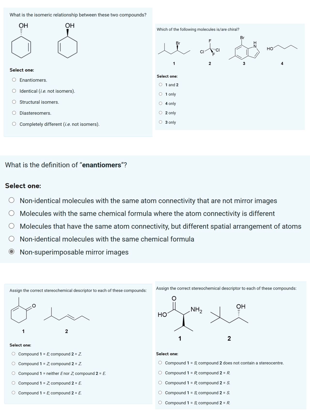 Solved What is the isomeric relationship between these two | Chegg.com