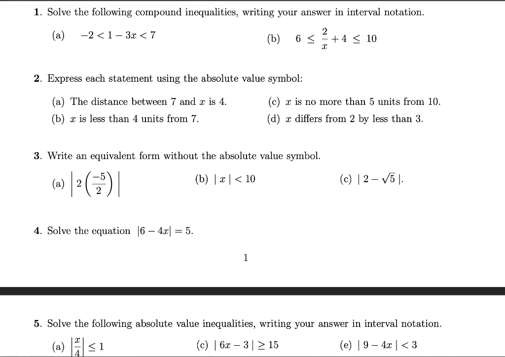 compound inequality symbols