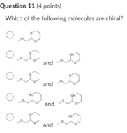 Solved Question 11 (4 points) Which of the following | Chegg.com