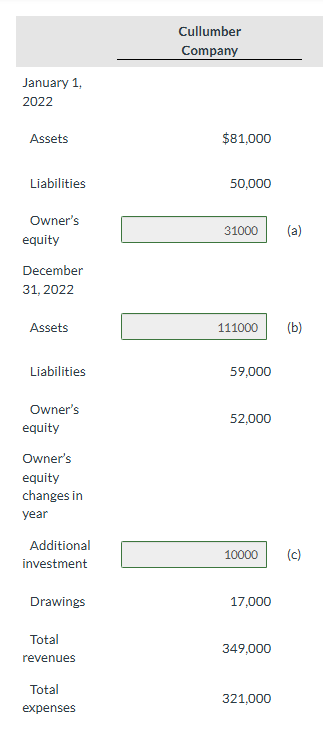 Solved by an EXPERT (b) Prepare the owner's equity statement for ...