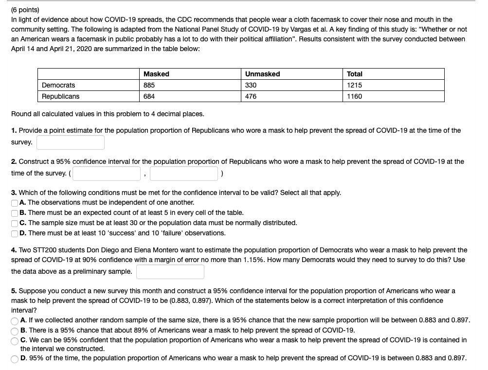 Solved (6 points) In light of evidence about how COVID-19 | Chegg.com