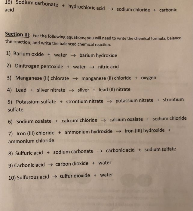 Balanced Chemical Equation For Sodium Carbonate And Water Tessshebaylo