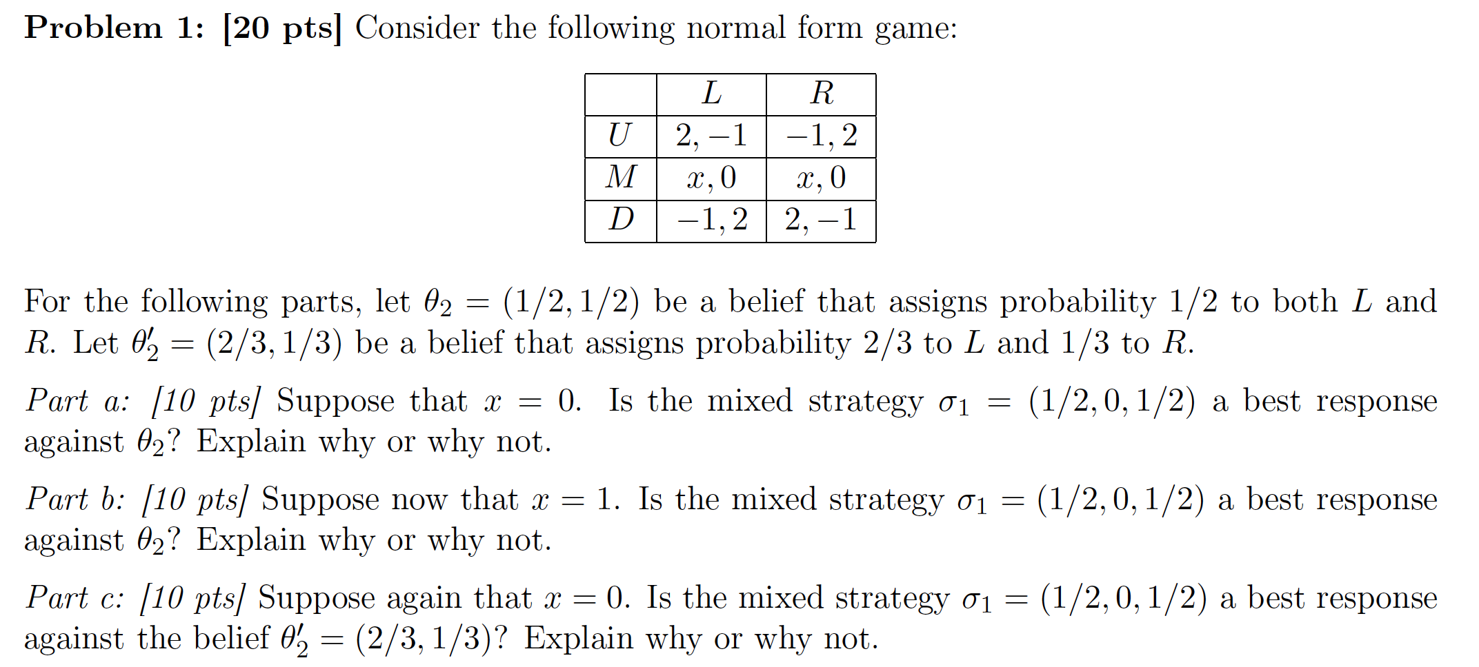 Solved Problem 1: (20 Pts] Consider The Following Normal | Chegg.com